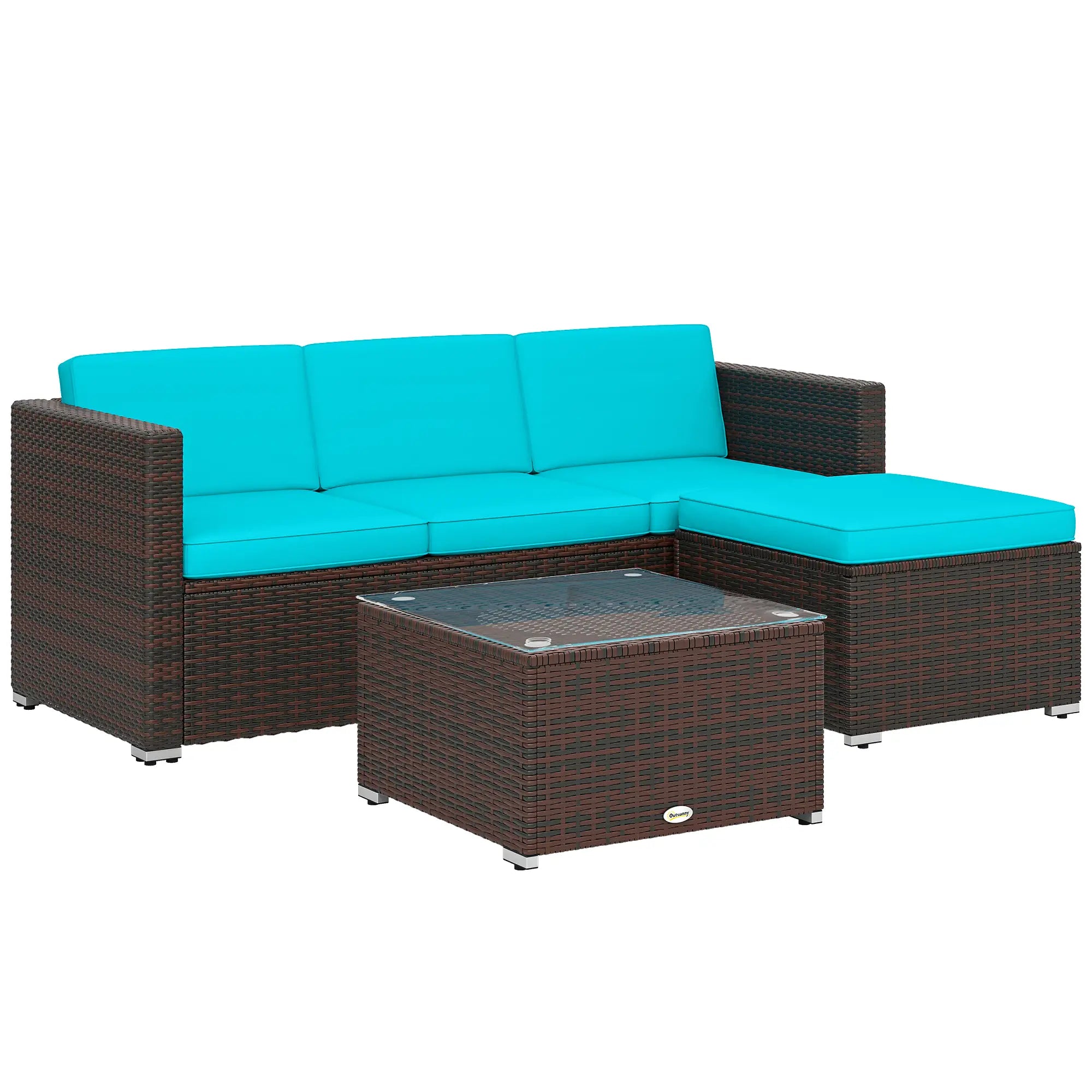 Patio Furniture With Soft Cushions, Corner Sofa Sets, Turquoise Patio Furniture Sets at Gallery Canada