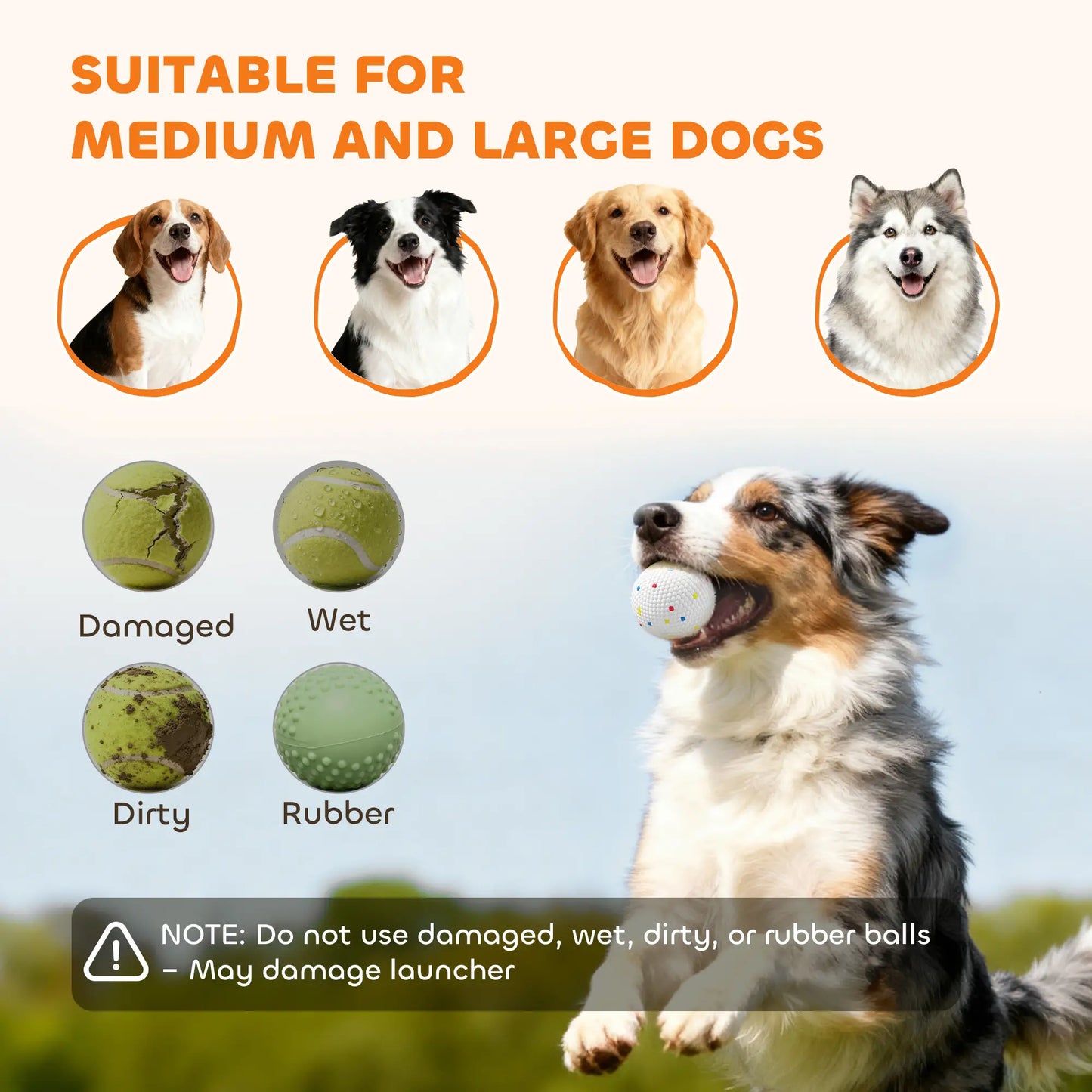 Automatic Dog Ball Launcher, 26-79ft, Medium Large Dogs, Orange Dog Agility Training Equipment at Gallery Canada