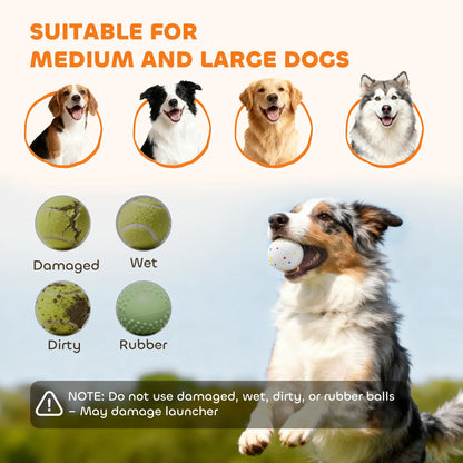 Automatic Dog Ball Launcher, 26-79ft, Medium Large Dogs, Orange Dog Agility Training Equipment at Gallery Canada