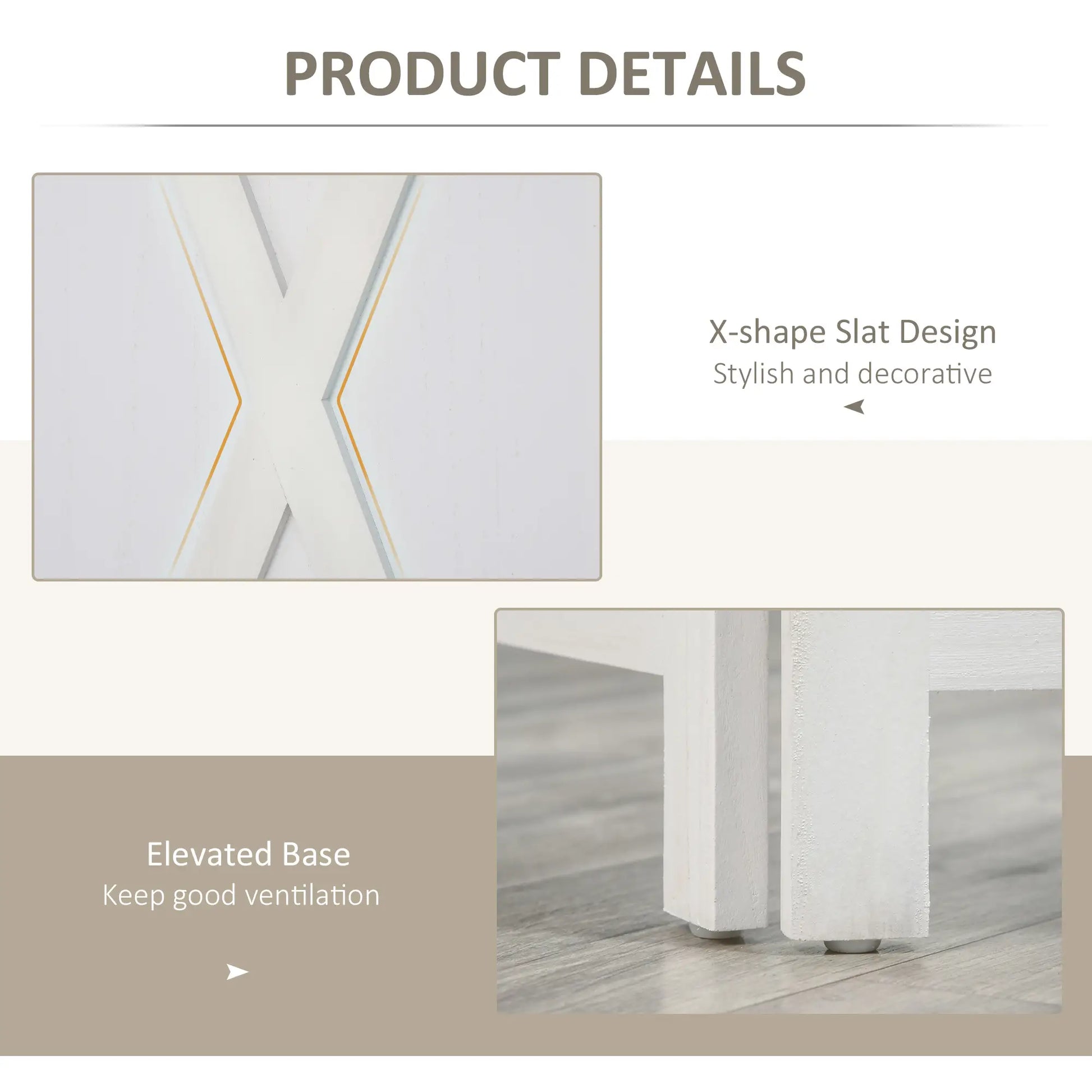 3-Panel Wall Partition, Foldable Wooden Frame 5.6FT, White Room Dividers at Gallery Canada