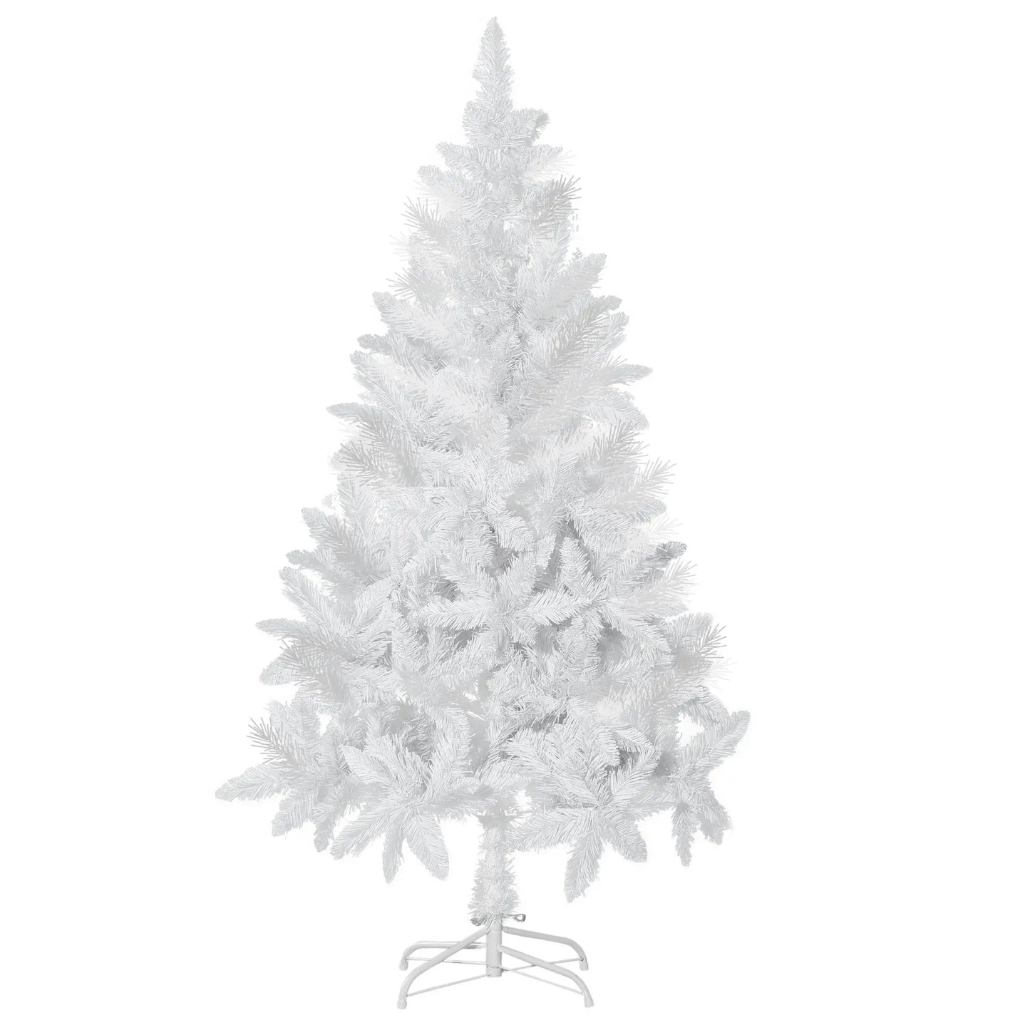5ft Artificial Christmas Tree, Realistic Pine Branches, Auto Open, Indoor, White Artificial Christmas Trees at Gallery Canada
