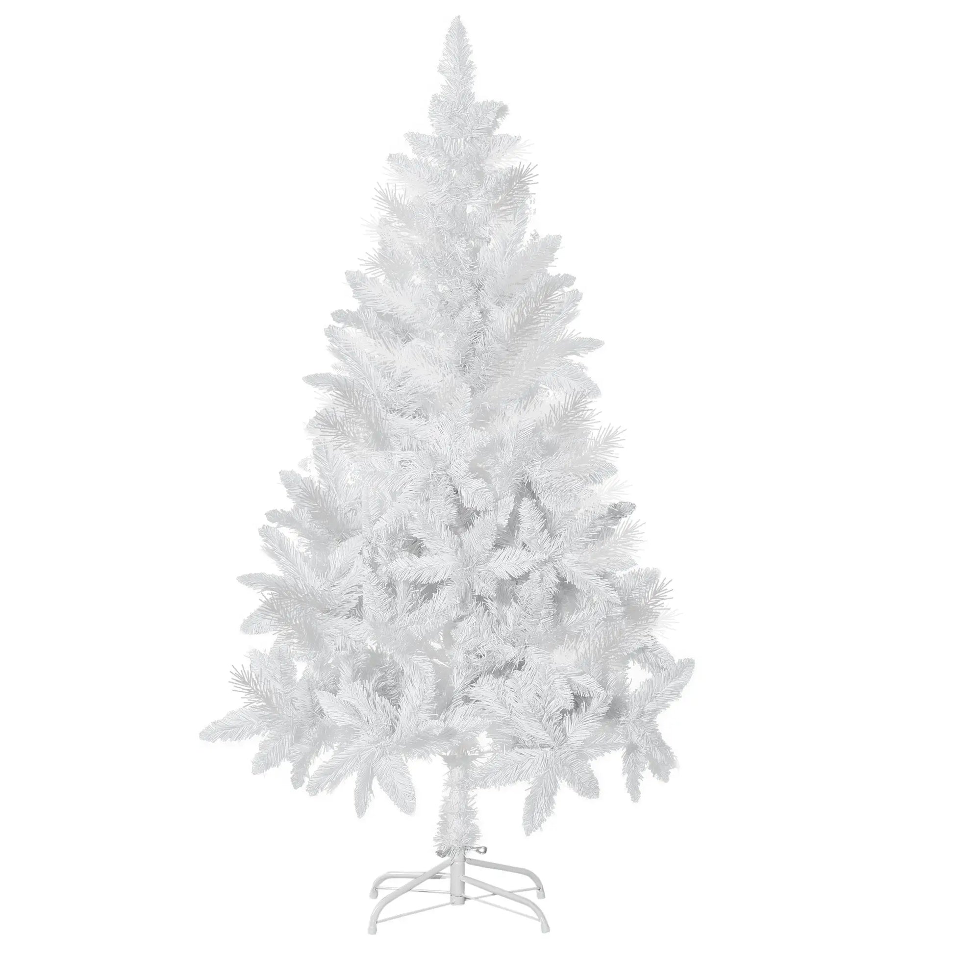 5ft Artificial Christmas Tree, Realistic Pine Branches, Auto Open, Indoor, White Artificial Christmas Trees at Gallery Canada