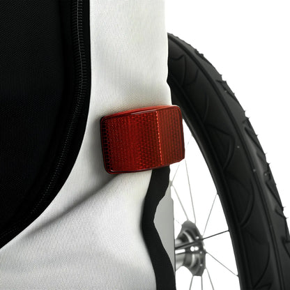 2 In 1 Dog Bike Trailer, Foldable Pet Stroller, Light Grey Dog Bike Trailers & Strollers at Gallery Canada