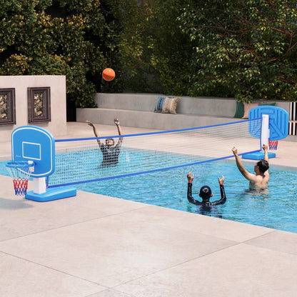 2-in-1 Pool Basketball Hoop and Volleyball Set, Portable with Fillable Base Basketball at Gallery Canada