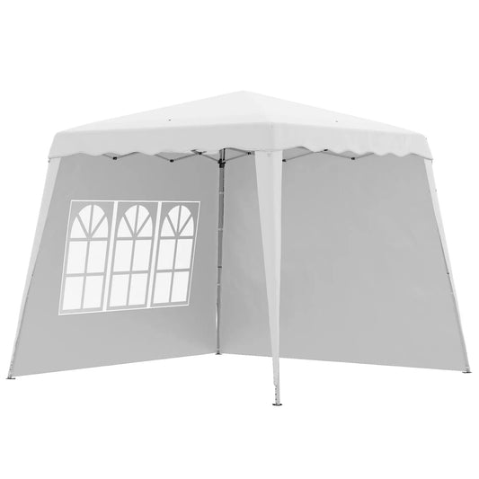 Pop Up Canopy Tent, UV50+, Adjustable Height, 8 x 8ft Top, 9.5 x 9.5ft Base Pop Up Canopies White at Gallery Canada