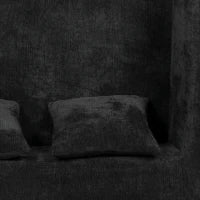 81" Canapé-lit convertible, 5-en-1, assise profonde, noir