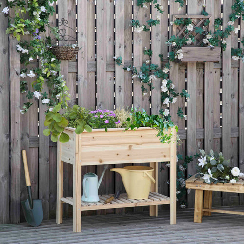 Elevated Planter Box with Storage, 36