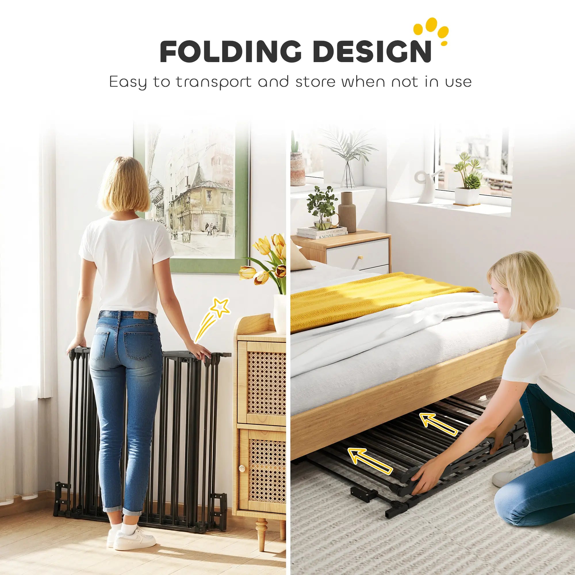 Foldable Dog Playpen, Indoor for Small Medium Dogs, Black Houses, Kennels & Pens at Gallery Canada