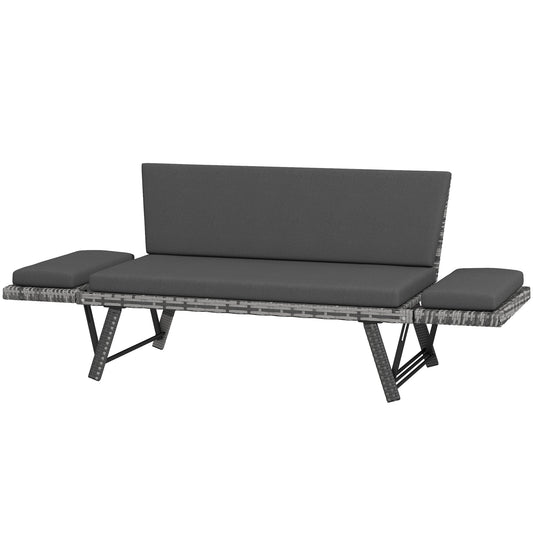 Convertible Wicker Loveseat, Grey Patio Chaise Lounge, Grey Patio Furniture Sets Light Grey at Gallery Canada