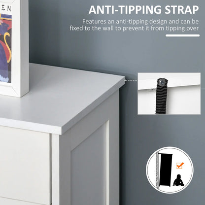 Bathroom Cabinet, Freestanding Sideboard with Drawer, Adjustable Shelf, White Bathroom Cabinets at Gallery Canada