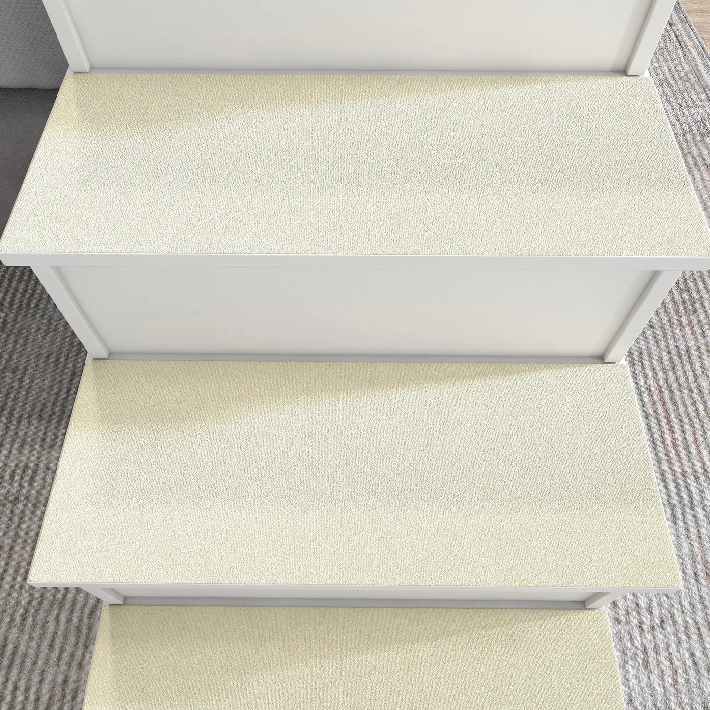 Pet Stairs for Bed, Cat Ladder for Couch, Non-Slip Carpet, 15.7" x 23.2" x 21.3", White Dog Stairs at Gallery Canada