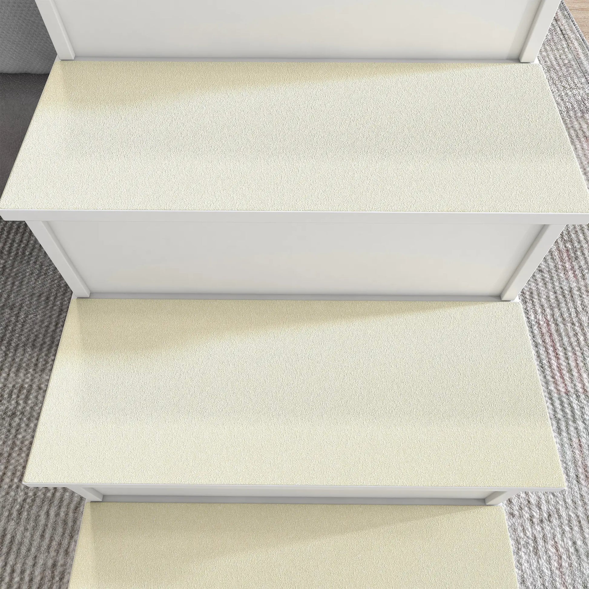 Pet Stairs for Bed, Cat Ladder for Couch, Non-Slip Carpet, 15.7" x 23.2" x 21.3", White Dog Stairs at Gallery Canada