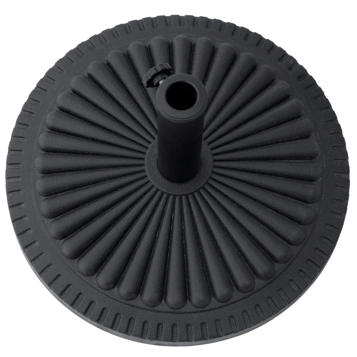 Round Cement Patio Umbrella Base Stand, Fits Φ1.4", Φ1.5", Φ2" Pole, Black Umbrella Bases at Gallery Canada