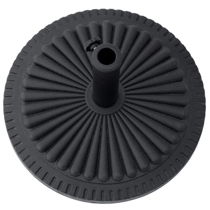 Round Cement Patio Umbrella Base Stand, Fits Φ1.4", Φ1.5", Φ2" Pole, Black Umbrella Bases at Gallery Canada