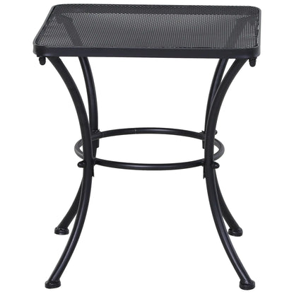 18"x18"x20" Square Metal Bistro Table, Outdoor Patio Coffee Desk, Black Outdoor Dining Sets at Gallery Canada