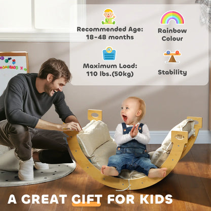 3 in 1 Wooden Climbing Toy for Toddlers, Cushion Pad Baby Gym & Playmats at Gallery Canada