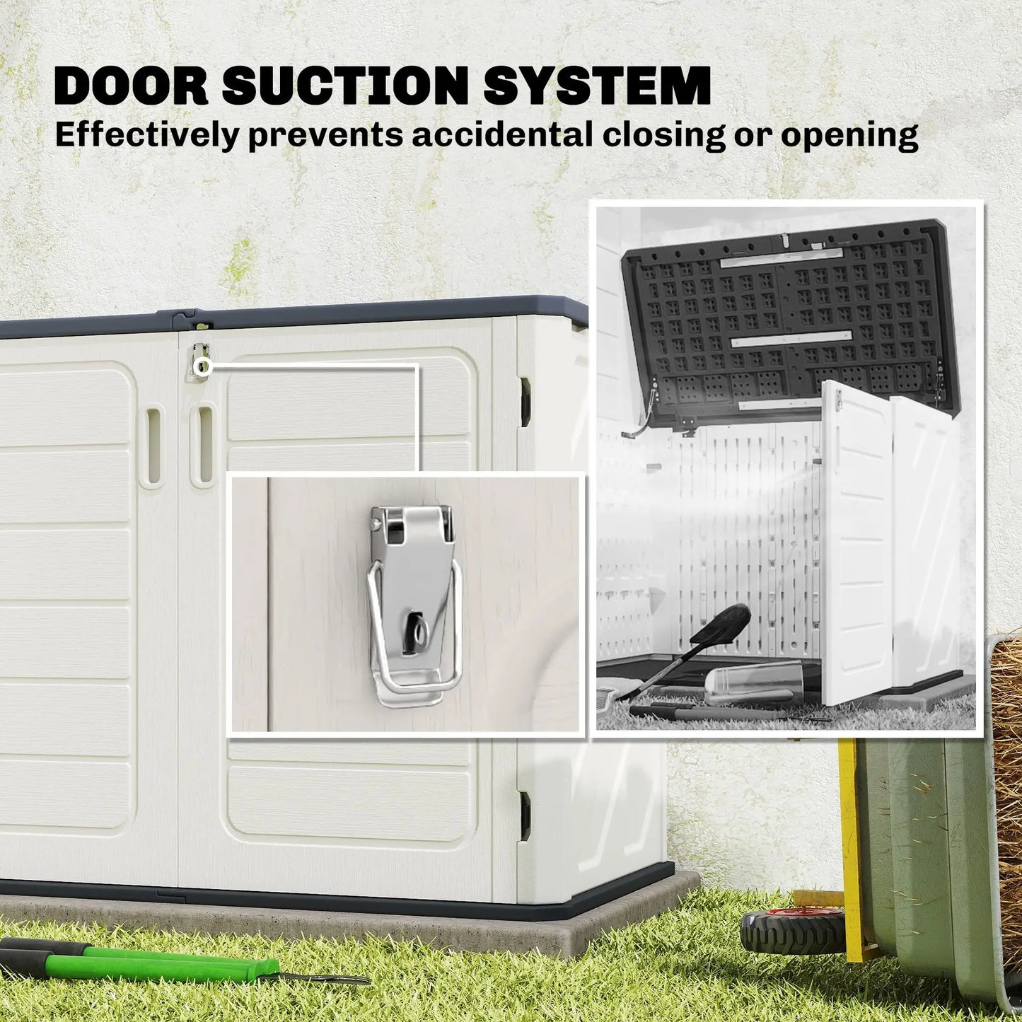 35 Cu.Ft Outdoor Storage Cabinet, Waterproof HDPE Shed With Lockable Doors Outdoor Storage Cabinet at Gallery Canada