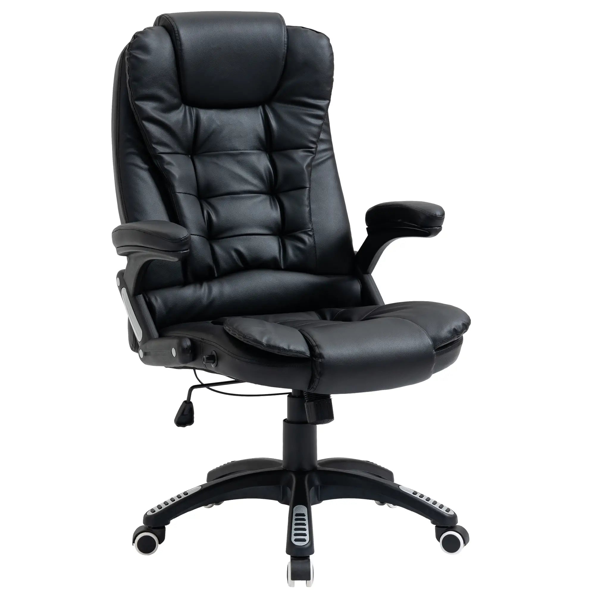 PU Leather Executive Recliner Office Chair, Swivel Wheels, Adjustable Height, Black Executive & Manager Chairs at Gallery Canada