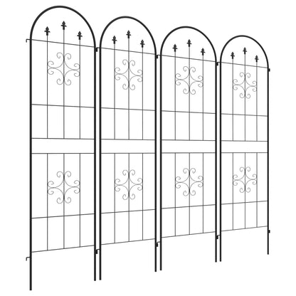 Metal Trellis Set of 4, Garden Support for Climbing Plants, Arrow Design Plant Stands at Gallery Canada