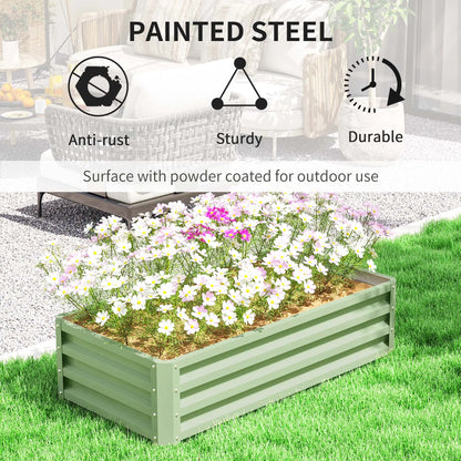 Galvanized Raised Garden Bed, 4' x 2' x 1', Green Galvanized Planter Boxes at Gallery Canada