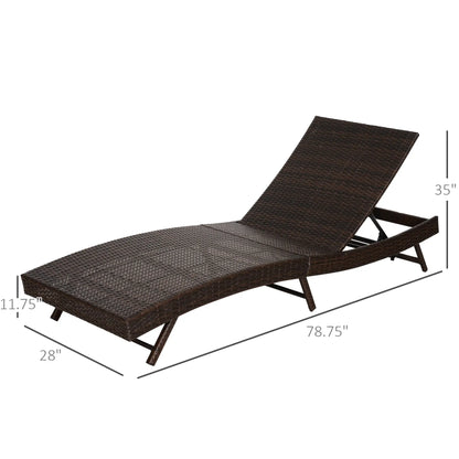 Wicker Patio Lounger, Outdoor S Shape Recliner, 5-Level Adjustable Backrest, Cream White Chaise Loungers at Gallery Canada