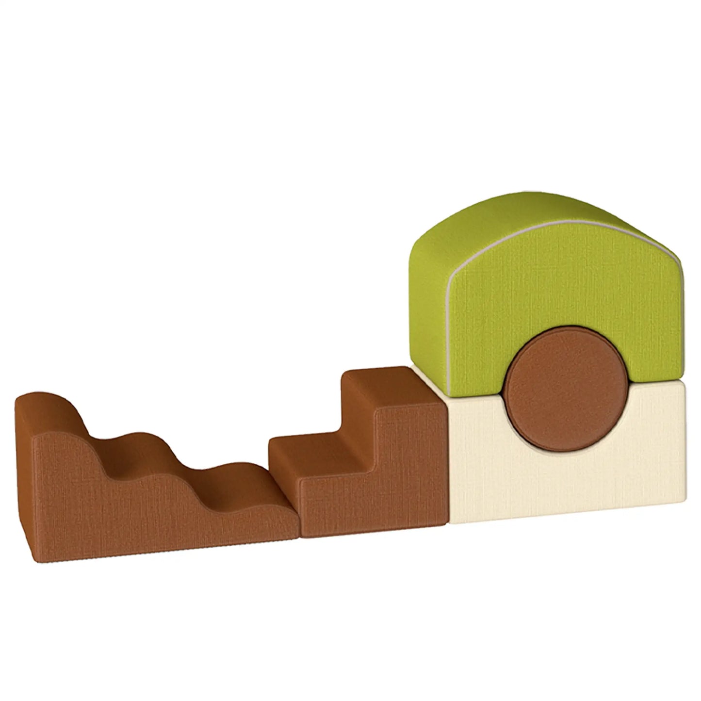 5-Piece Foam Climbing Blocks, Non-Slip, Washable Cover for Crawling