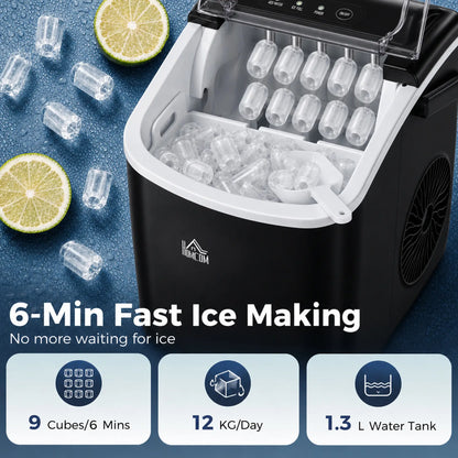 Portable Ice Maker, Self Cleaning, 26lbs/24Hrs, Black Small Kitchen Appliances at Gallery Canada