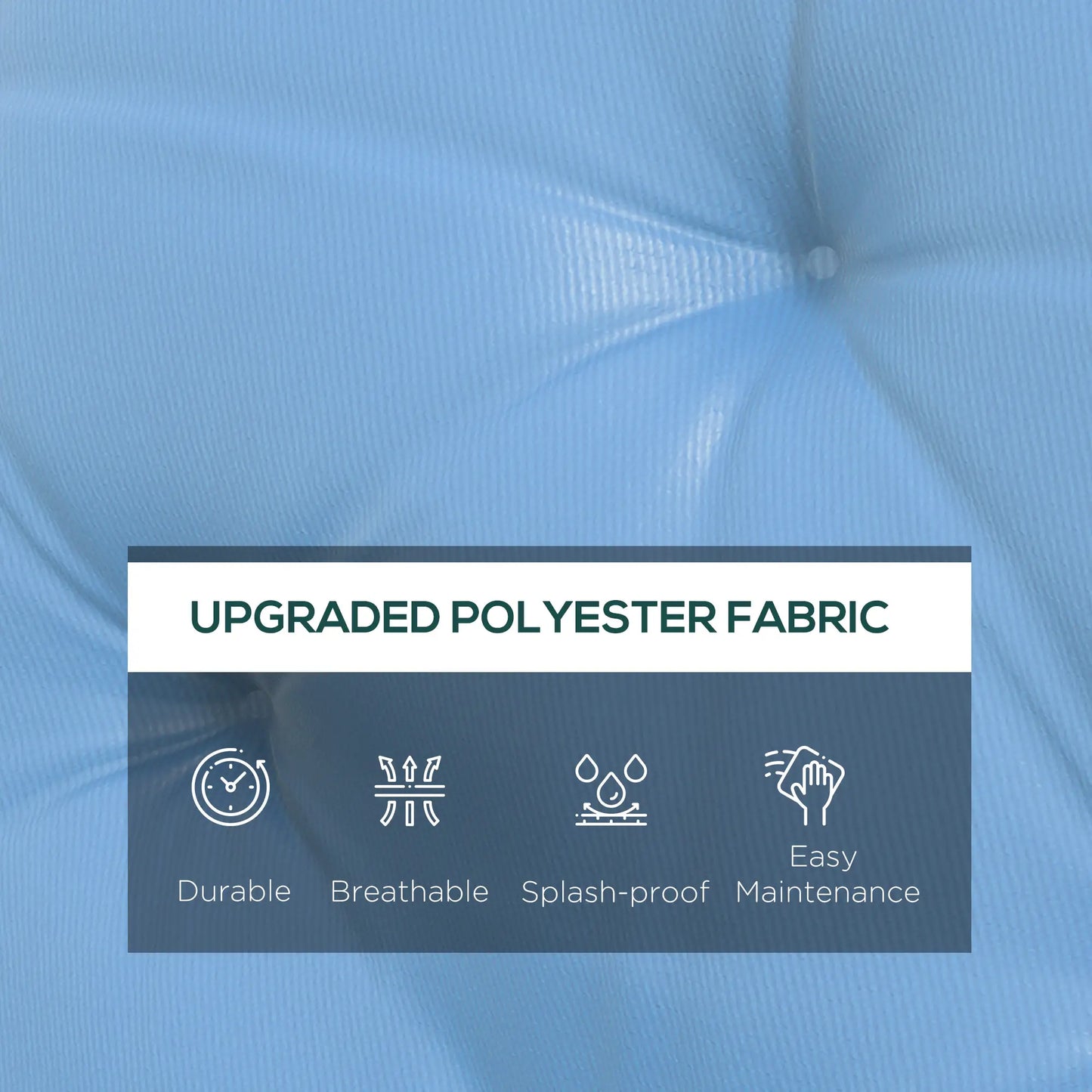 3-Seater Outdoor Bench Swing Cushions, Patio Garden, Light Blue Patio Chair Cushions at Gallery Canada