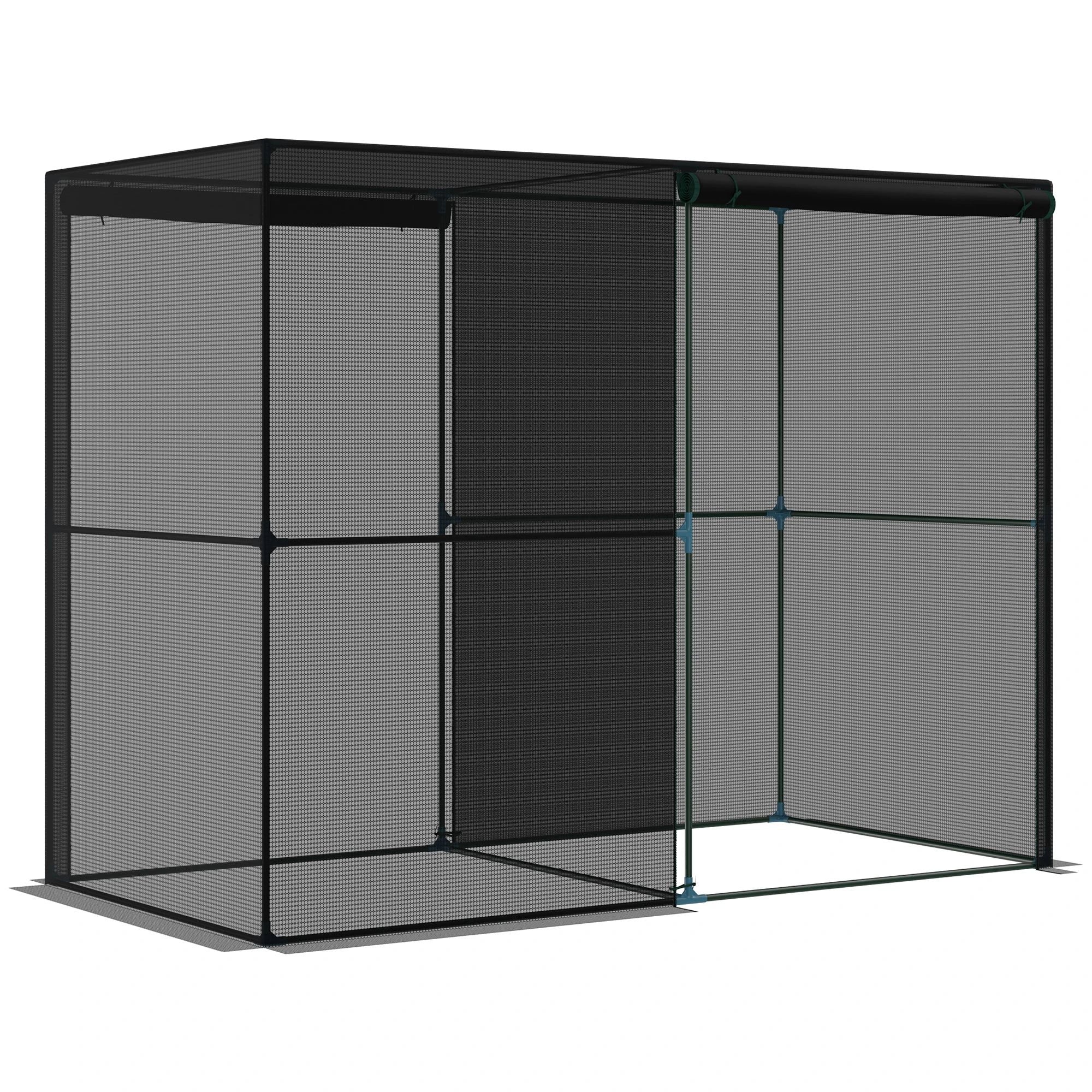 94.5''x47.25''x72.75'' Heavy Duty Greenhouse, Roll-Up Zipper Doors, Black Walk In Greenhouses Black at Gallery Canada