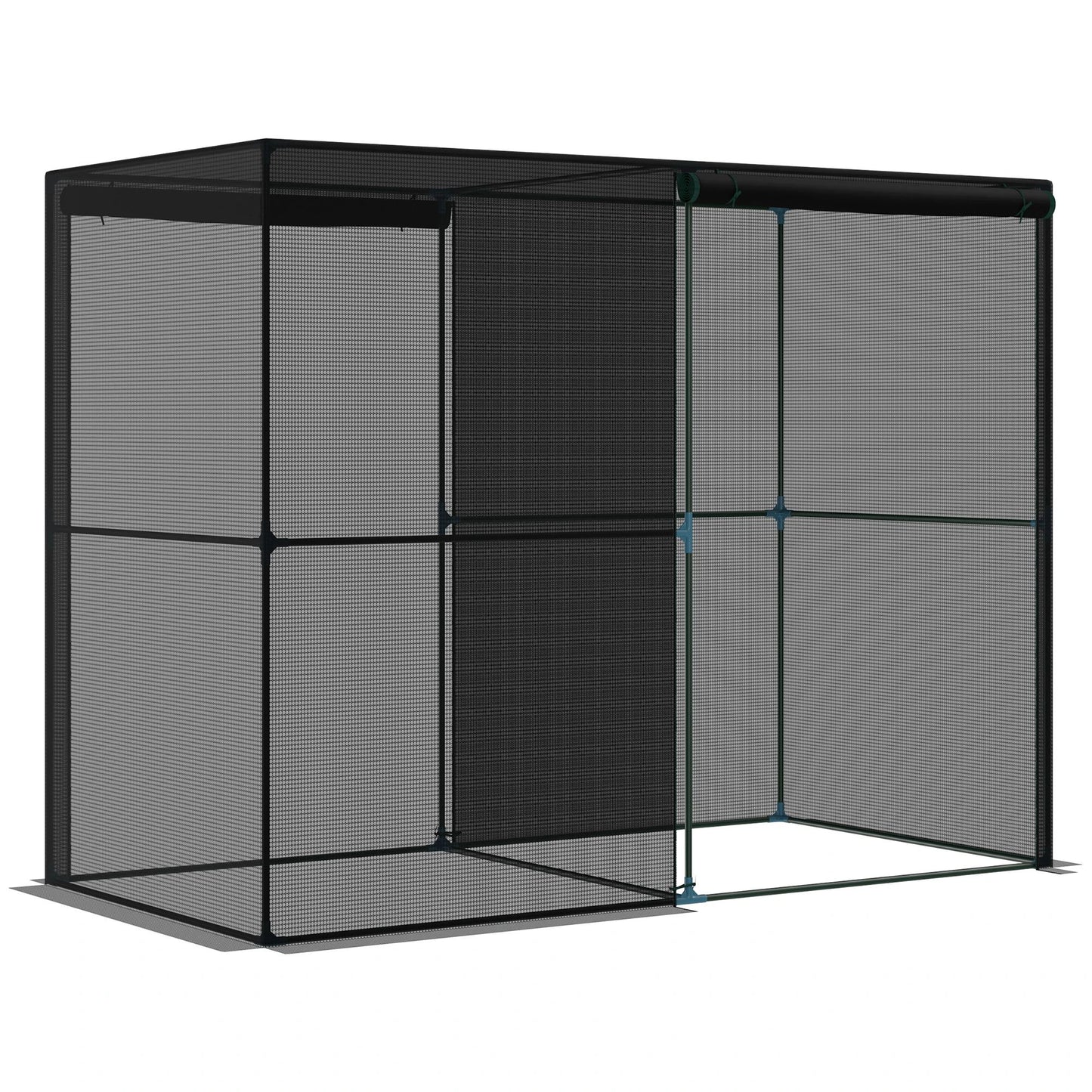 94.5''x47.25''x72.75'' Heavy Duty Greenhouse, Roll-Up Zipper Doors, Black Walk In Greenhouses Black at Gallery Canada