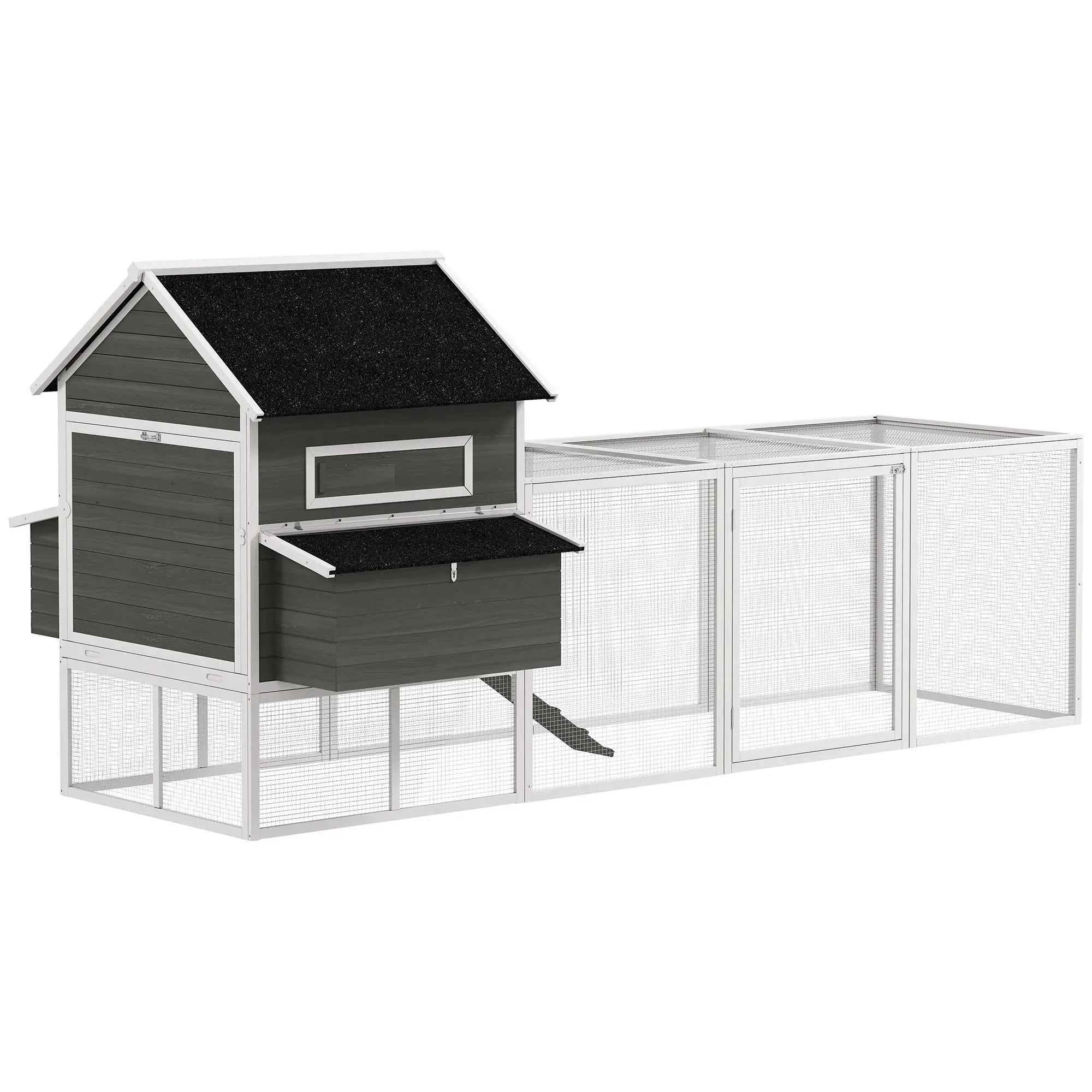 Wooden Chicken Coop With Run, Nesting Box, 137