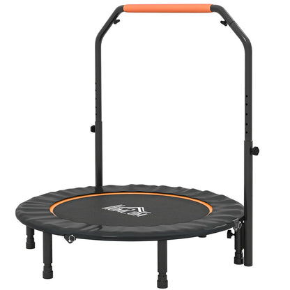 45" Foldable Mini Fitness Trampoline, Adjustable Foam Handle, Orange Trampolines at Gallery Canada