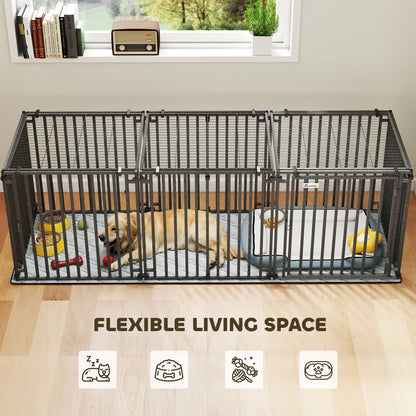 83 Inch Heavy Duty Dog Crate, Extra Large Metal Cage With Mat Dog Cages & Crates at Gallery Canada