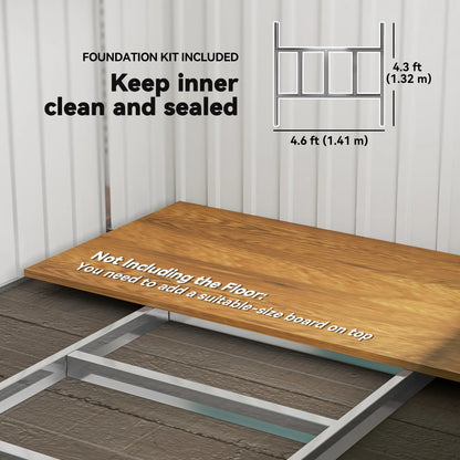 5'x7' Galvanized Metal Shed, With Sliding Door, 2 Vents, Green Sheds at Gallery Canada