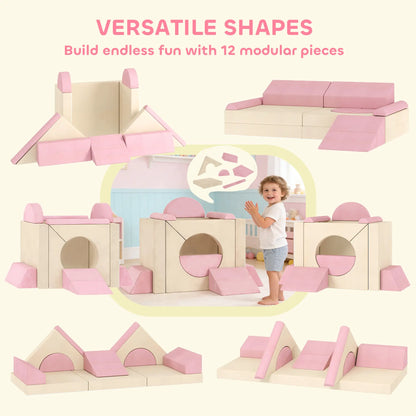 Modular Kids Play Couch, Child Sectional Sofa, Convertible Foam Cushion, Pink Kids Gym & Playmats at Gallery Canada