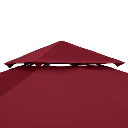 10' x 10' Square 2-Tier Gazebo Canopy Cover, Wine Red Gazebo Canopy Replacement at Gallery Canada