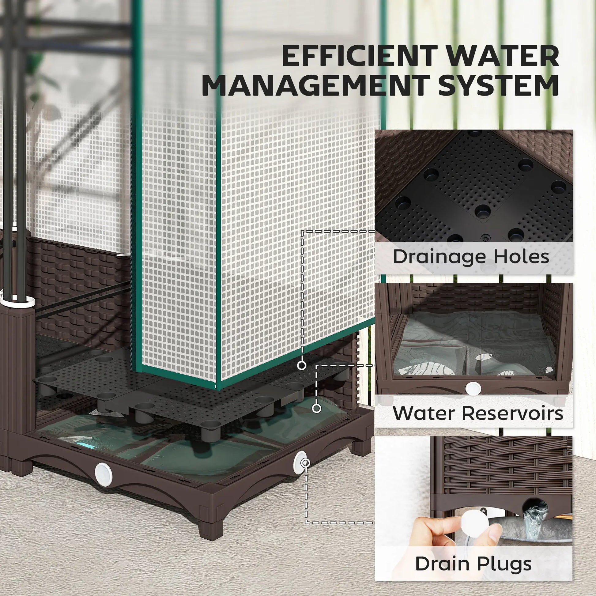 Raised Garden Bed Kit with Trellis, PE Cover, Zipper Door, 47 x 16 x 50 Inch Raised Garden Beds at Gallery Canada