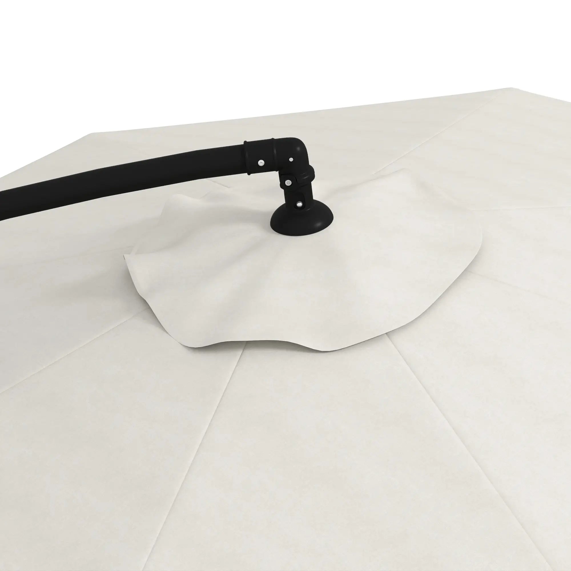 11 FT Cantilever Patio Umbrella, Cross Base, 8 Ribs, Cream White Offset Cantilever Umbrellas at Gallery Canada