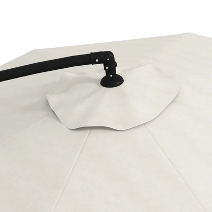 11 FT Cantilever Patio Umbrella, Cross Base, 8 Ribs, Cream White Offset Cantilever Umbrellas at Gallery Canada