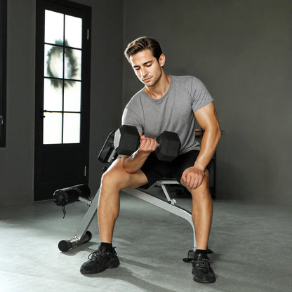 Hyperextension Bench, Height Adjustable, 38" x 26.8" x 27.2-43.3", Silver Tone Strength Training Equipment at Gallery Canada
