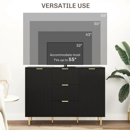 Modern Kitchen Storage Cabinet, 3 Drawers, Adjustable Shelves, Black Bar Cabinets at Gallery Canada