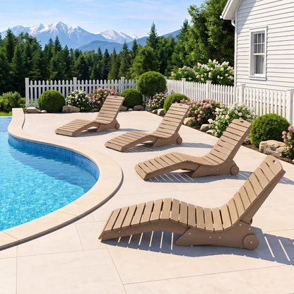 In-Pool Lounge Chair, Weighted Anti-Floating, 450 LBS, Brown