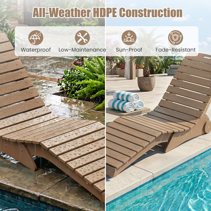 In-Pool Lounge Chair, Weighted Anti-Floating, 450 LBS, Brown