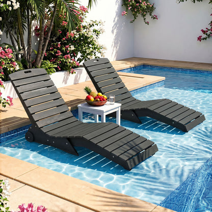 In-Pool Lounge Chair, Weighted Anti-Floating, 450 LBS, Dark Gray
