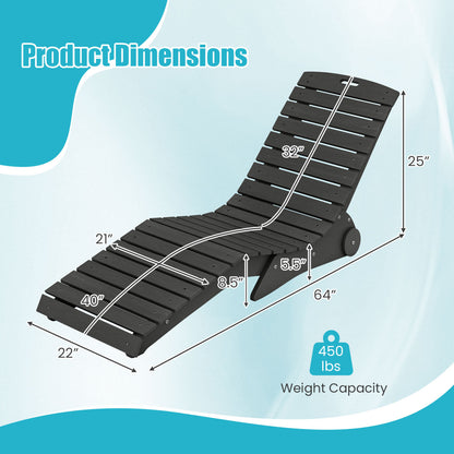 In-Pool Lounge Chair, Weighted Anti-Floating, 450 LBS, Dark Gray