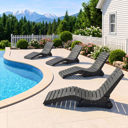 In-Pool Lounge Chair, Weighted Anti-Floating, 450 LBS, Dark Gray