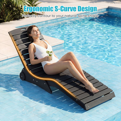In-Pool Lounge Chair, Weighted Anti-Floating, 450 LBS, Dark Gray