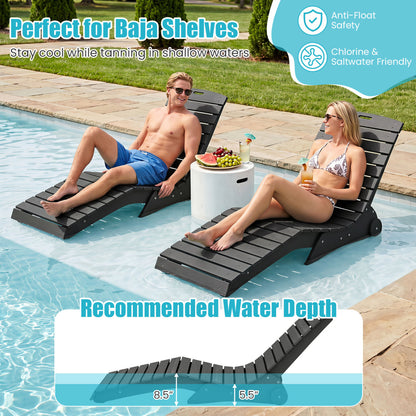 In-Pool Lounge Chair, Weighted Anti-Floating, 450 LBS, Dark Gray