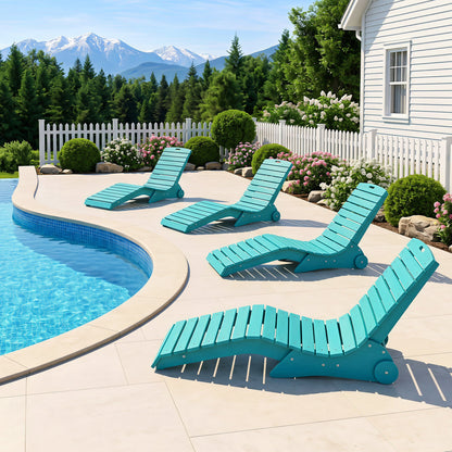 In-Pool Lounge Chair, Weighted Anti-Floating, 450 LBS, Turquoise