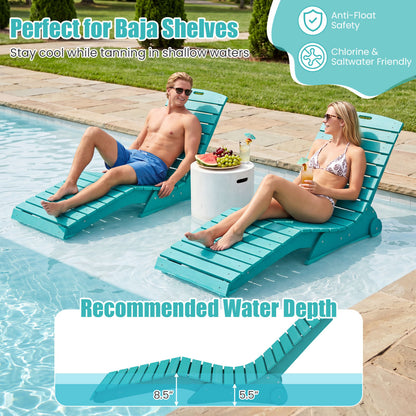 In-Pool Lounge Chair, Weighted Anti-Floating, 450 LBS, Turquoise